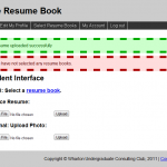 student home 3 Student then have the ability to upload their resume in PDF format.